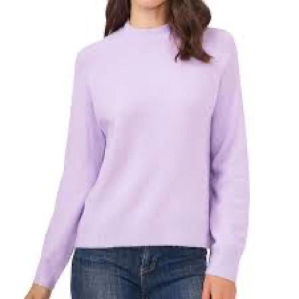 Vince Camuto Azalea Sweater Mock Neck Ribbed Lavender Sweater NWT Size XXL